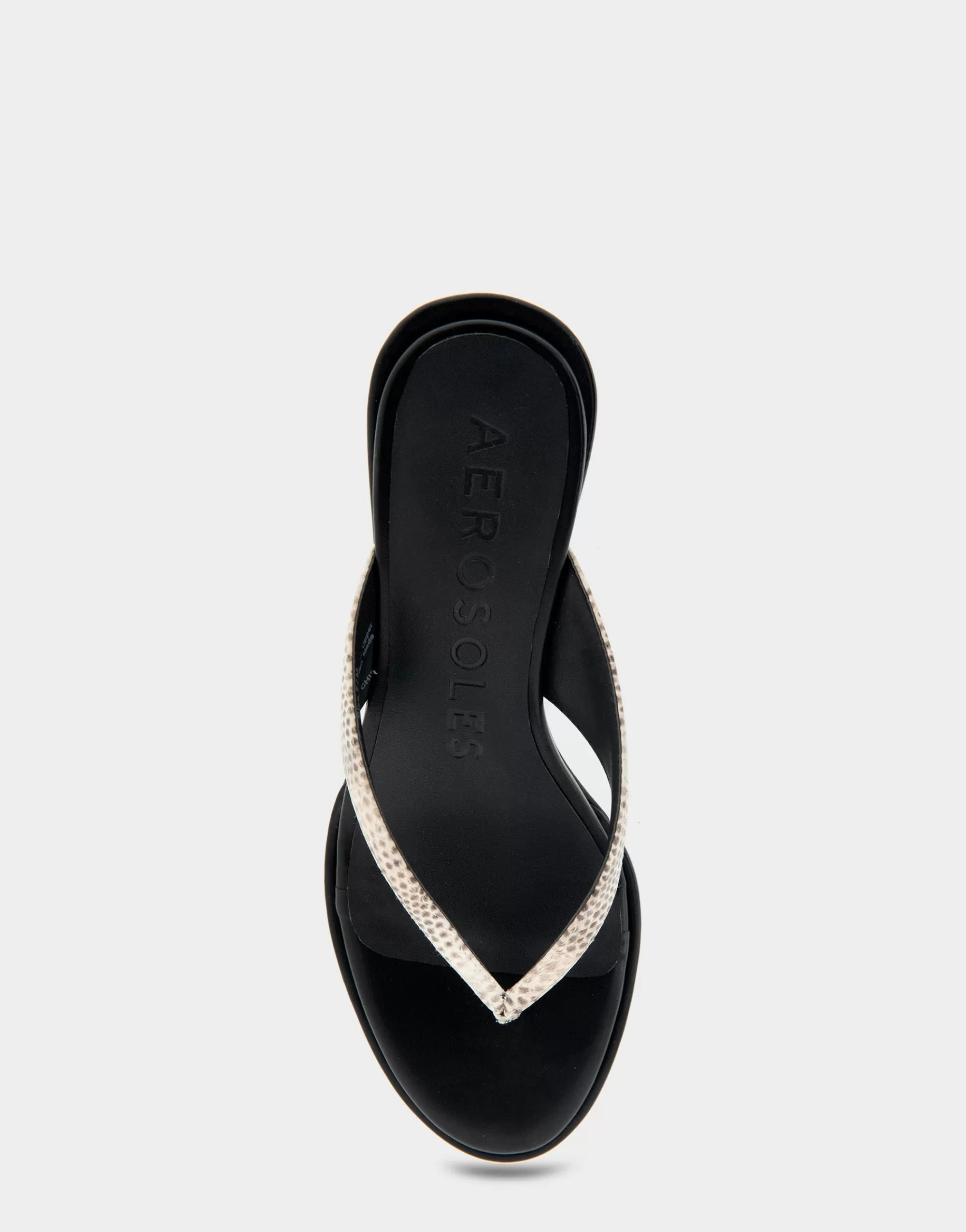 Aerosoles Dress | Wedges*Comfortable Women's Wedge Thong Sandal in Roccia Snake Print Leather