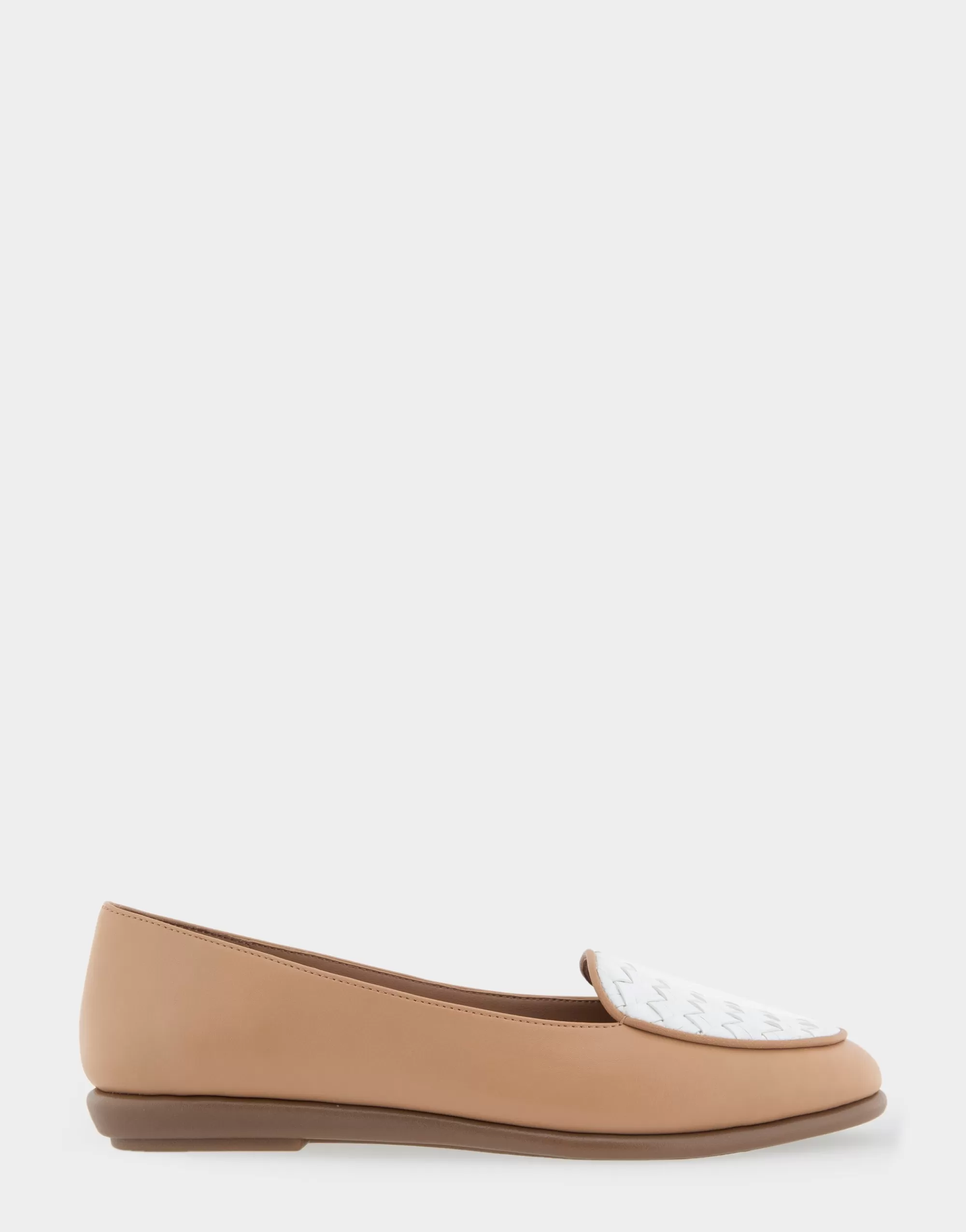 Aerosoles Wide Width Flats | Loafers*Comfortable Women's Woven Plug Loafer in Doe Faux Leather
