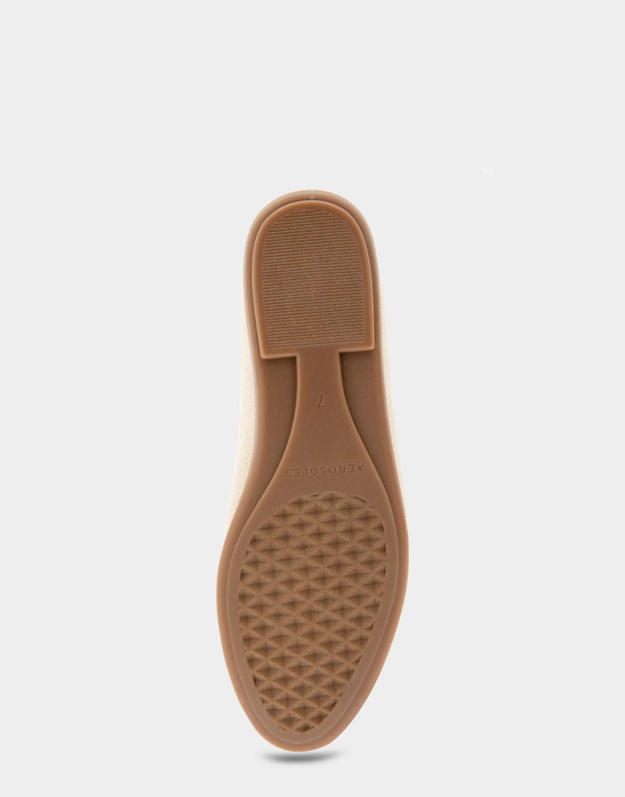 Aerosoles Wide Width Flats | Loafers*Comfortable Women's Woven Plug Loafer in Natural Canvas Fabric Faux Leather
